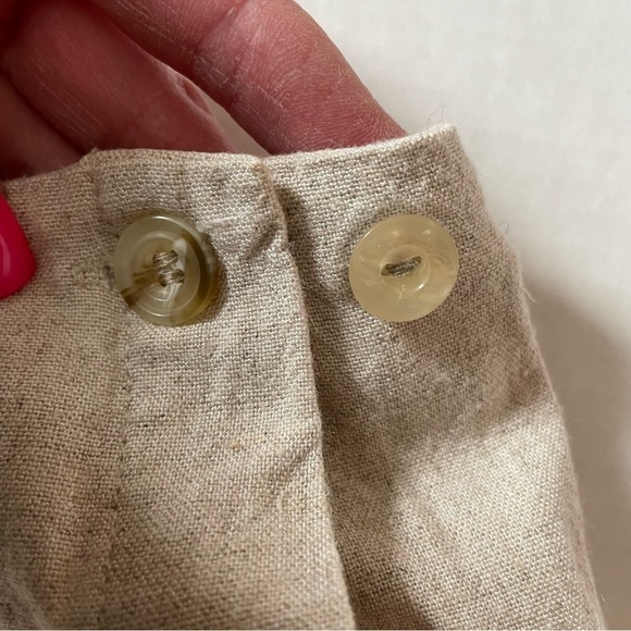 𝅺concept XXV Linen Blend Tan Heather 2 Button Closure Wrap Skirt, Size M - Picture 4 of 10